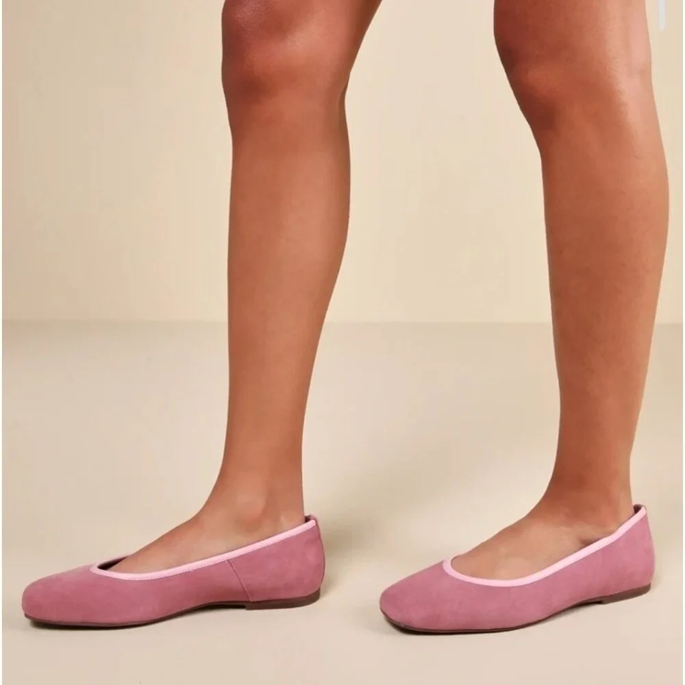 Seychelles City Streets Rose Suede Leather Ballet Flats Seychelles Size 10